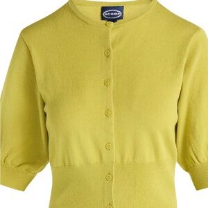 NWT Scoop Women's seaweed rib Cardigan Sweater